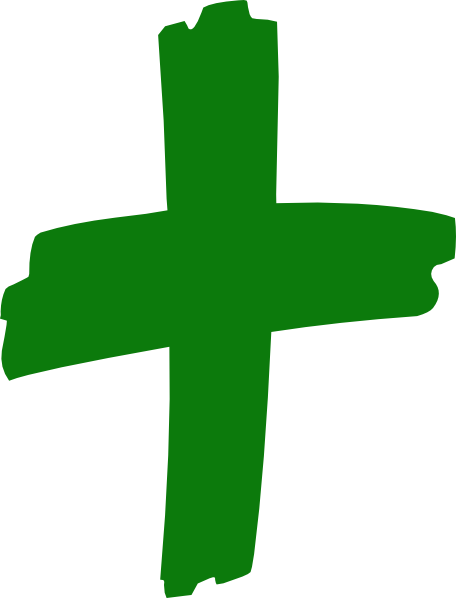 Green Cross Png - Cross Green Clip Art (456x598)