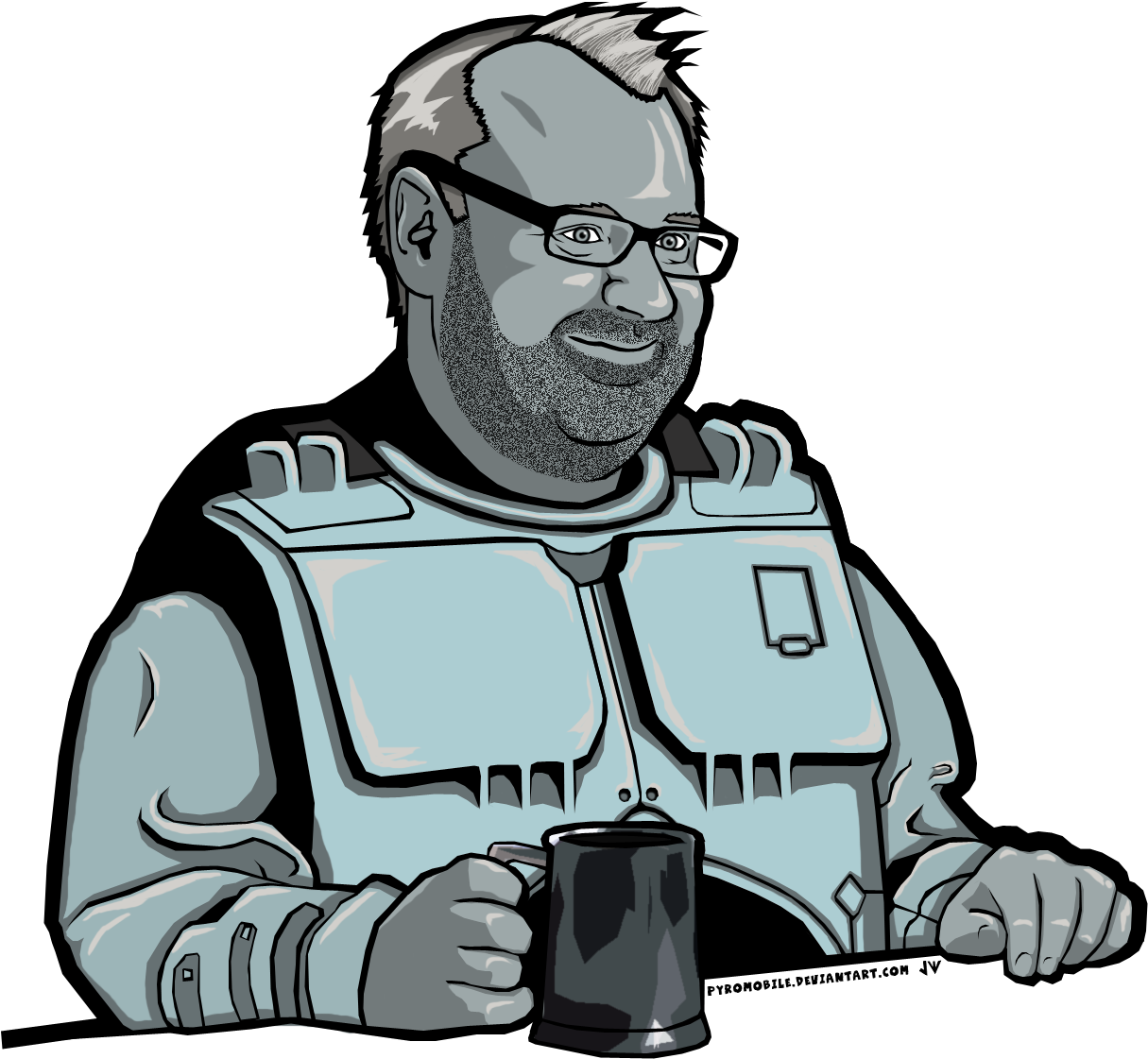 Yogscast Fan Art - Fallout Mike Tyson Sips (1502x1394)