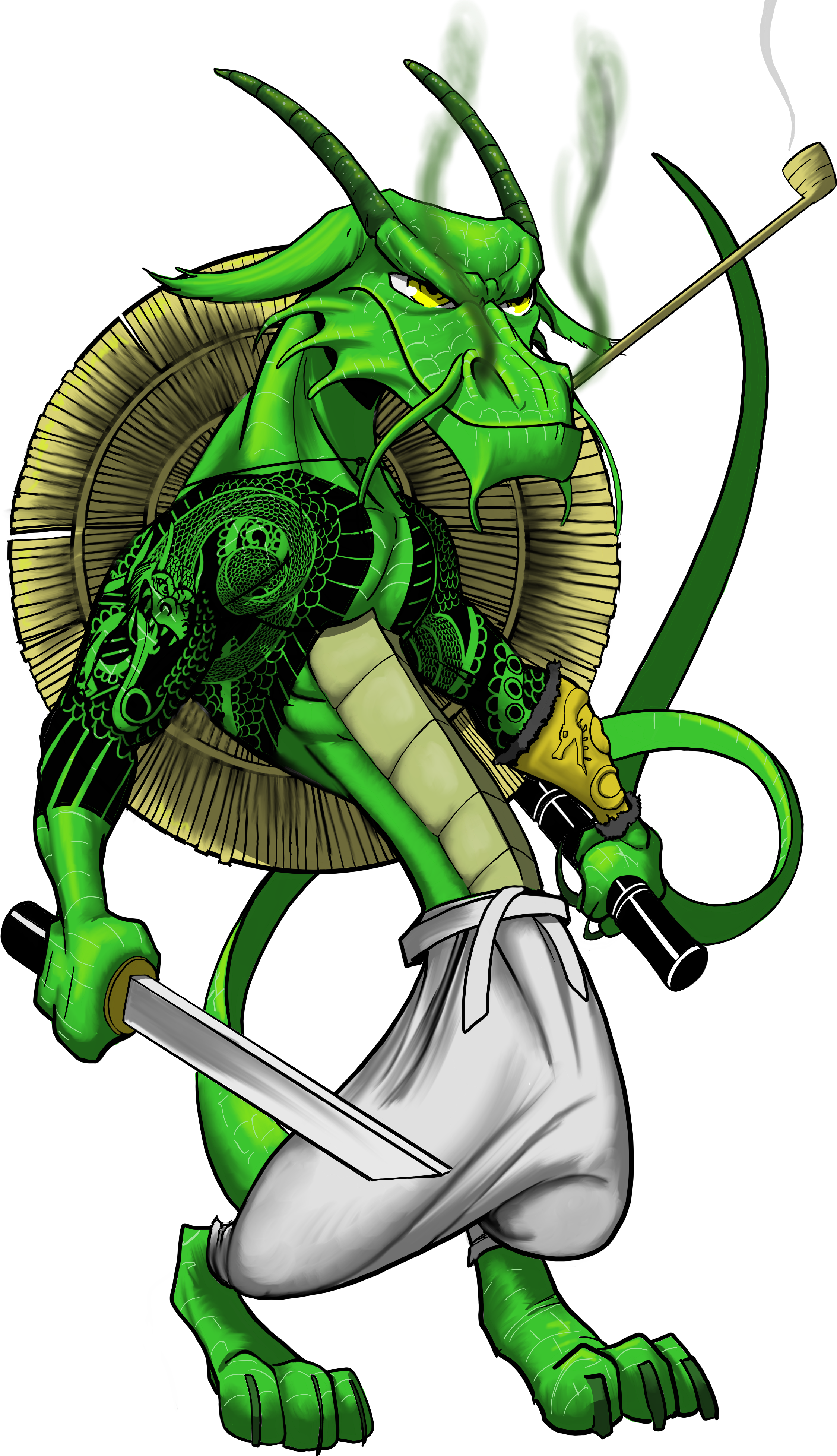 Art Japanese Style Dragonborn Kensei Monk Dnd Png Drunken - Chinese Dragonborn Monk (2400x4000)