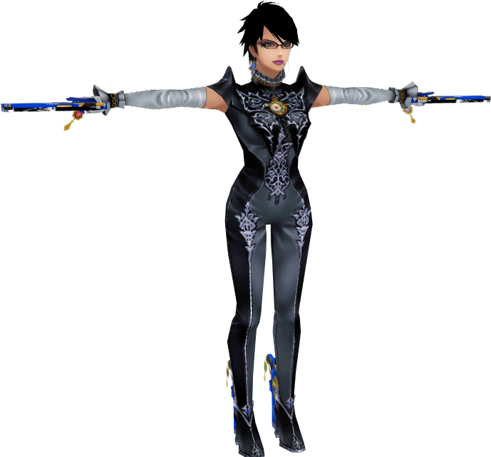 Jpg Transparent Bayonetta Transparent Game Model - Bayonetta T Pose (750x650)