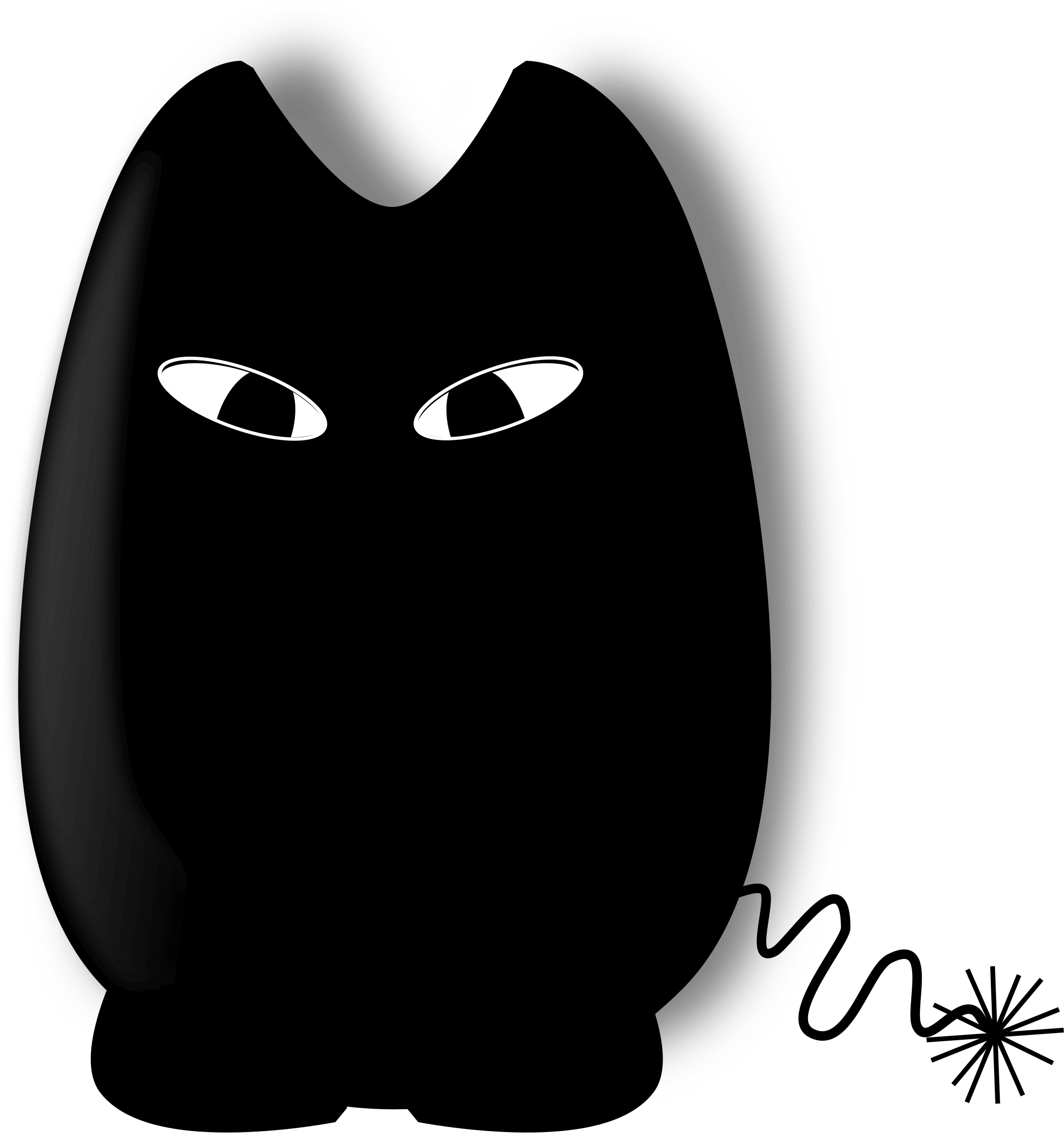 Silhouette Clip Art Trolls - Cartoon Black Troll (2300x2400)