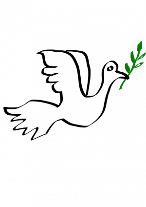 Dove Coloring Peace On Earth - Doves As Symbols (300x424)