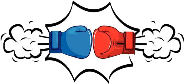 Boxing Clipart Showdown - Trudne Rozmowy (600x560)
