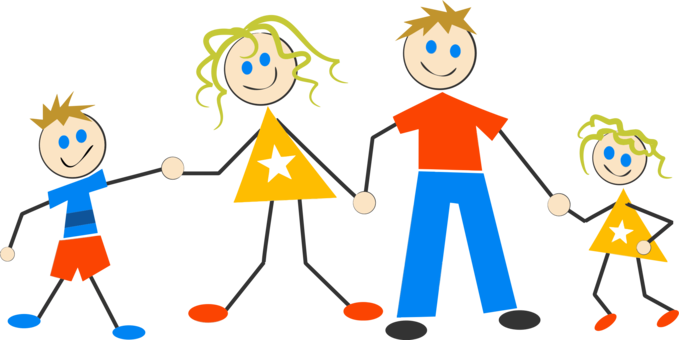 679 X 340 2 - Stick Figure Family Of 4 (679x340)