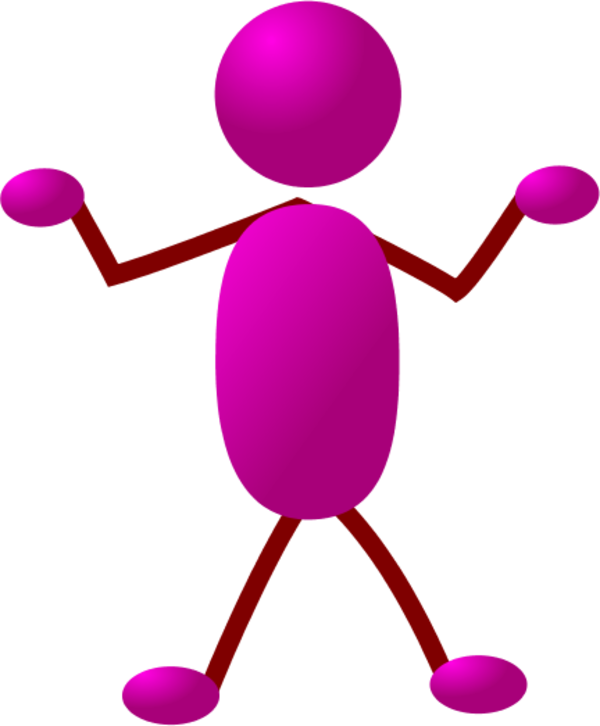 Figure Clipart - Blue Stickman Png (600x726)