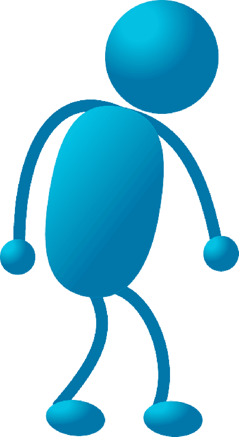 Blue, Stick, People, Man, Guy, Figure, Person, Cartoon - Man Walking Animated Png (800x1462)