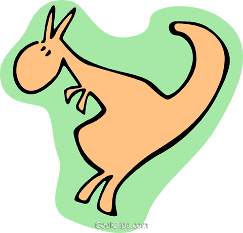 Cartoon Kangaroo Royalty Free Vector Clip Art Illustration - Cartoon Kangaroo Royalty Free Vector Clip Art Illustration (480x459)
