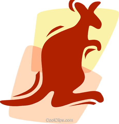 Kangaroos Royalty Free Vector Clip Art Illustration - Kangaroo (461x480)