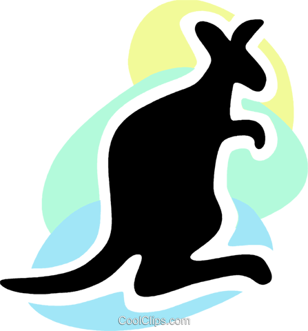 Kangaroos Royalty Free Vector Clip Art Illustration - Illustration (447x480)