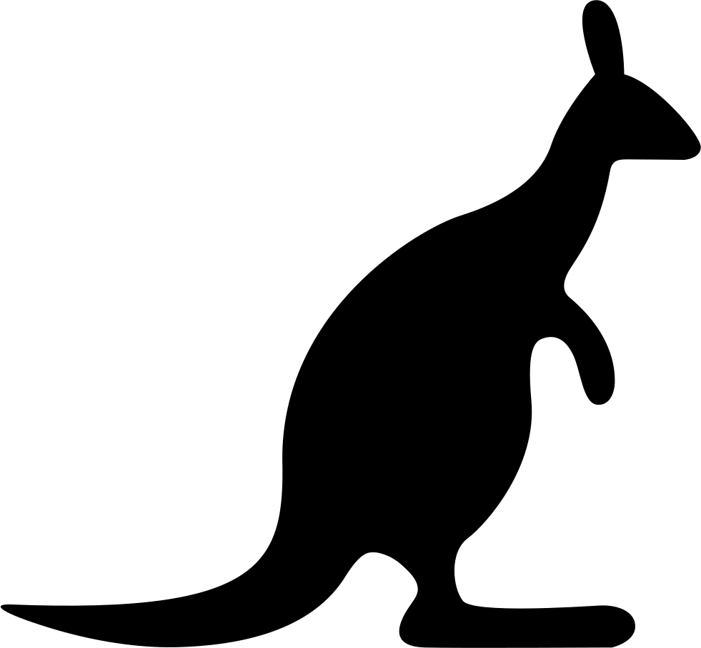 Kangaroo Clip Art For School Icon - Silhouette Of A Kangaroo (981x908)