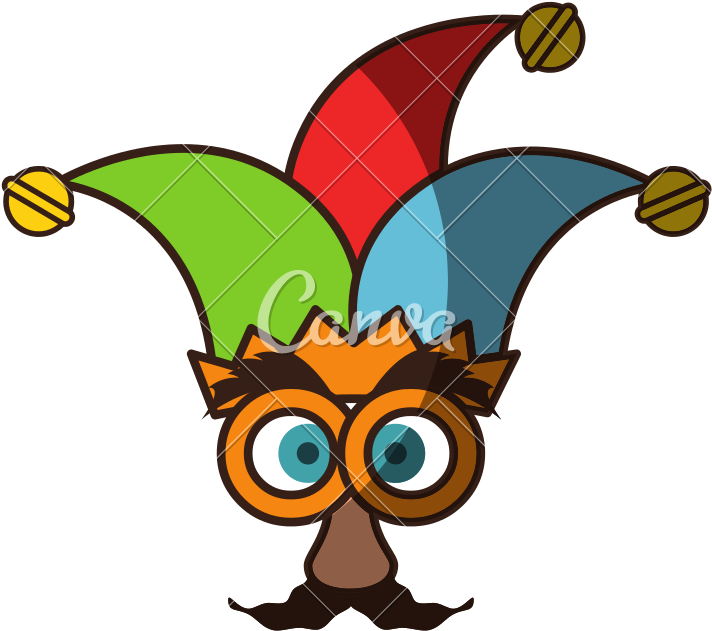 Jester Clown Cartoon Vector Illustration Icon - Jester (800x800)