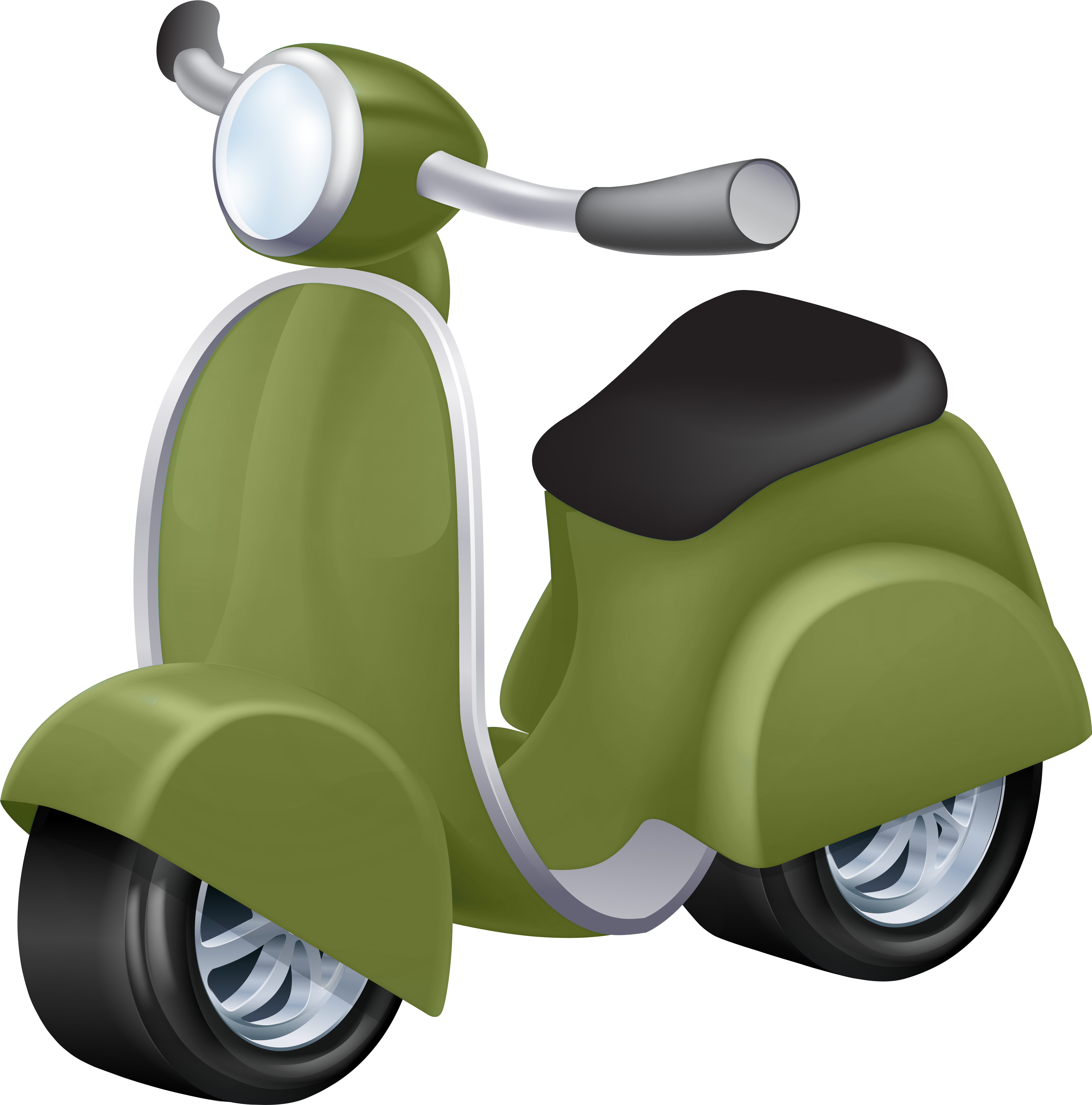 Green Vespa Png Clip Art - Green Vespa Png Clip Art (7905x8000)