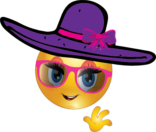 Fashion Girl Smiley Emoticon Clipart - Smiley Habillé (512x434)