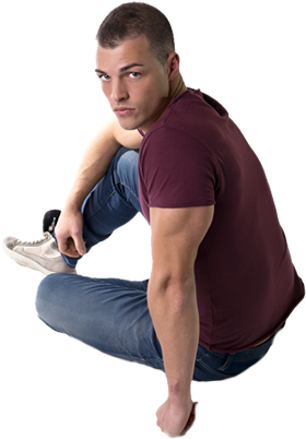 Fashionista Male Clipart - Man Sitting Floor Png (300x408)
