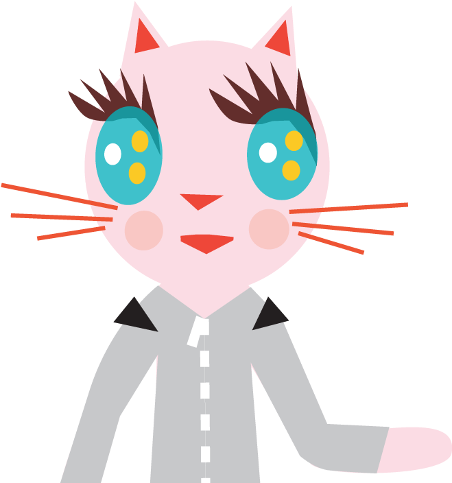 Space Fashionista Cat - Illustration (1200x720)