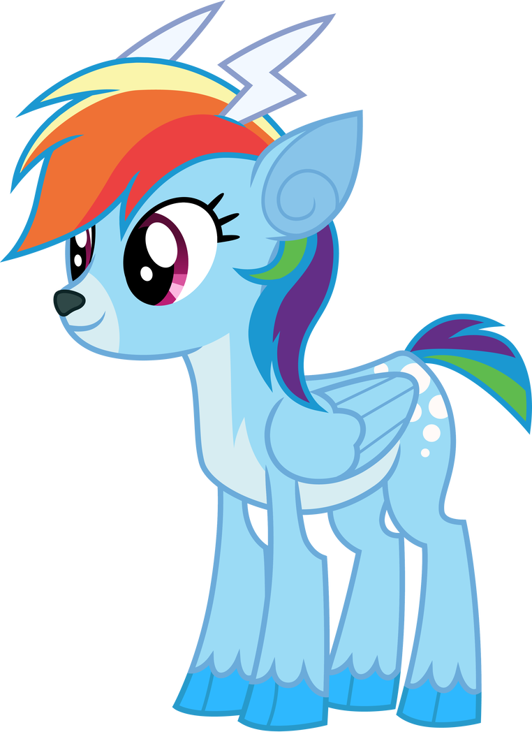 Rainbow Dash The Reindeer By Cloudyglow - Cartoon (762x1048)
