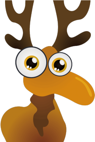 Sweden Clipart Reindeer - Deer Cartoon Big Eyes (640x480)