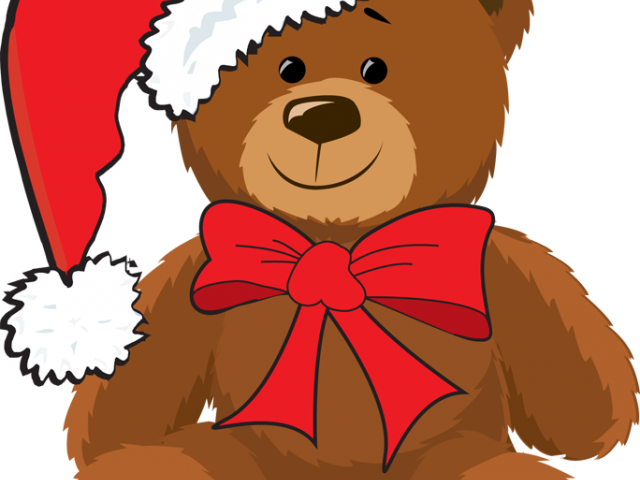 Christmas Clipart Toy - Christmas Teddy Bear Cartoon (640x480)