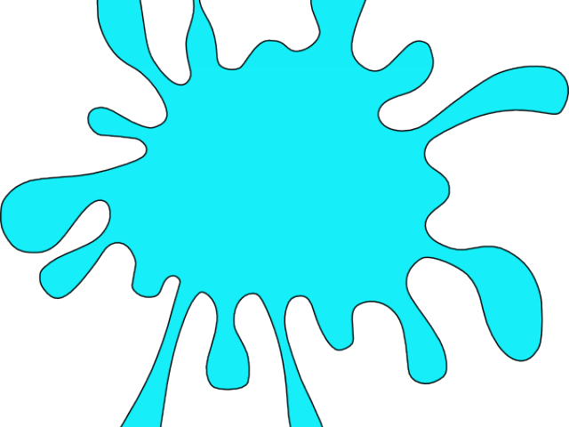 Color Clipart Turquoise - Orange Color Splash Clip Art (640x480)