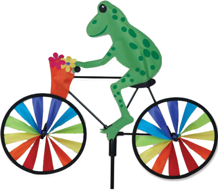 Image Of Tree Frog On A Bicycle Spinner - Flamingo Windsock (728x728)