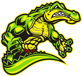 Strong Light Green Crocodile With Pu - Crocodile Logo Design (415x415)