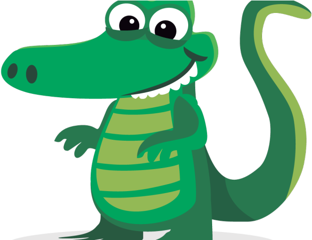 Caiman Clipart Cartoon - See You Later Alligator Funny (640x480)