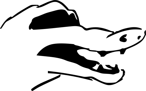 Alligator Sad Mouth - Draw Alligator Png (512x320)