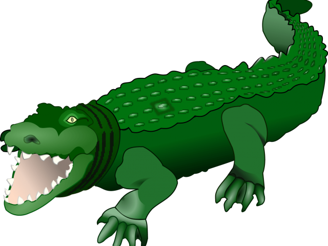 Crocodile Clipart Zoo Animal - Krokodil Clipart (640x480)