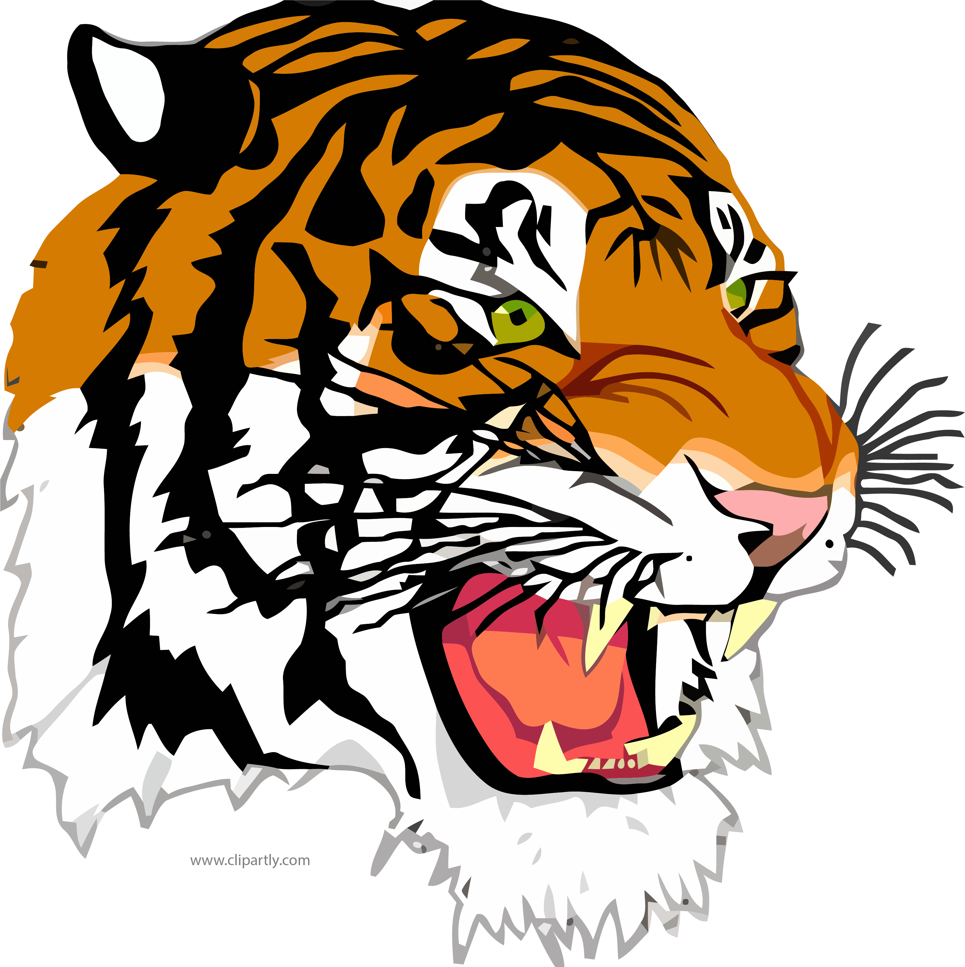 Tigger Face Clipart Png Image Download - Belleville High School Tigers (3107x3114)
