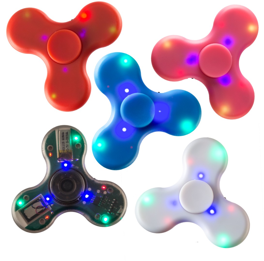 5-pack Random Led Bluetooth Speaker Fidget Spinners - Art (1091x1076)