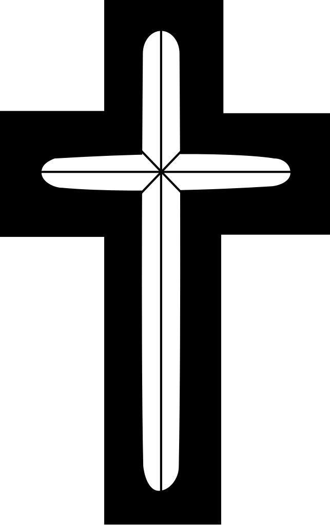 Usaf Christian Chaplain Badge - Air Force Chaplain Cross Black And White (643x1024)