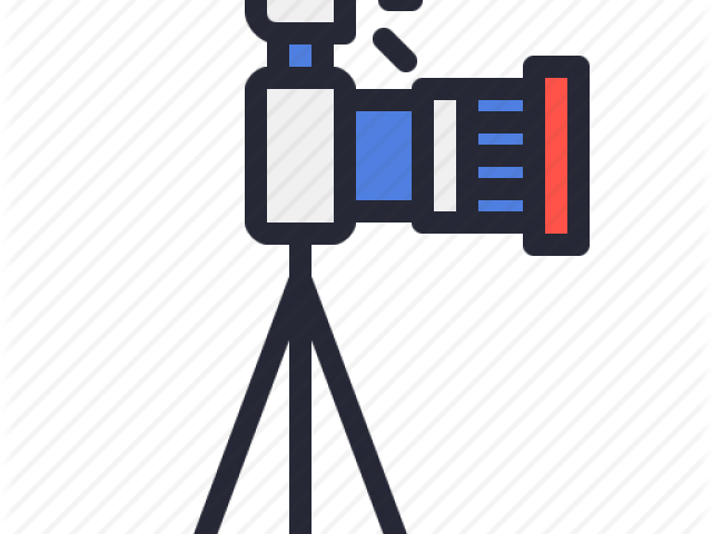 Dslr Clipart Tripod Camera - Dslr Clipart Tripod Camera (640x480)
