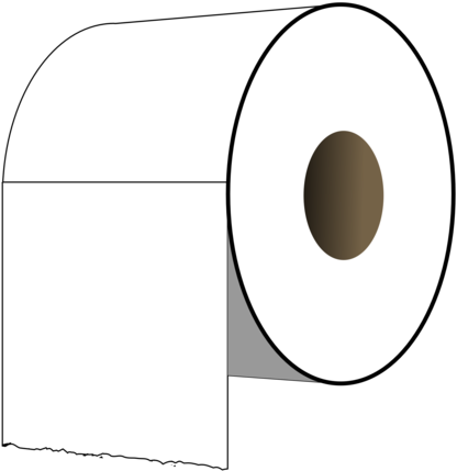 Middleage - Clipart Black And White Toilet Paper (420x480)