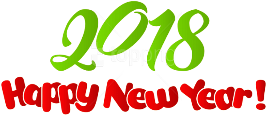 2018 Happy New Year Png - Happy New Year 2018 Images Png (850x370)