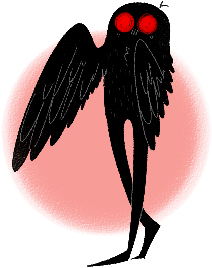Mothman Is Shaped Like A Friend By Maicings On Deviantart - Illustration (437x600)