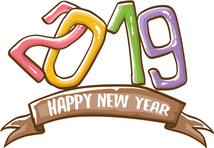 2019 Happy New Year 21 Vector - 2019 Happy New Year Poster (800x592)