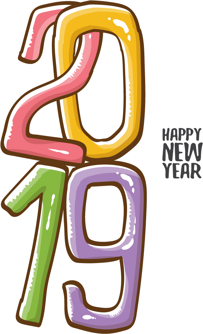 2019 Happy New Year 15 Vector - 2019 Happy New Year 15 Vector (800x1282)