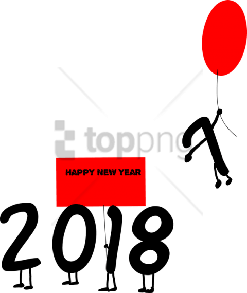 Free Png Ftestickers Happynewyear 2018 2017 Png Image - Illustration (480x570)