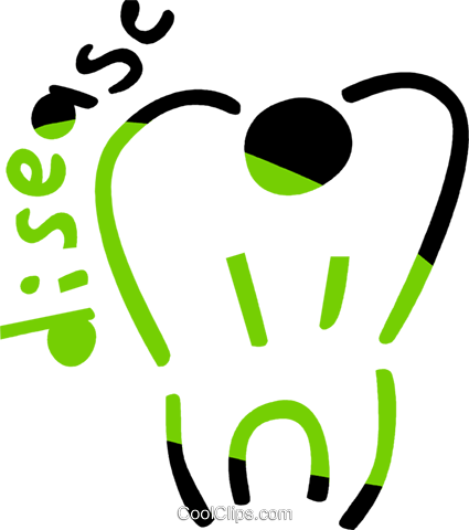 Tooth-krankheit Mit Botschaft Vektor Clipart Bild - Tooth-krankheit Mit Botschaft Vektor Clipart Bild (425x480)