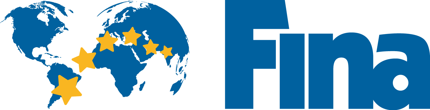Fédération Internationale De Natation Logo [fina - World Map (1403x359)