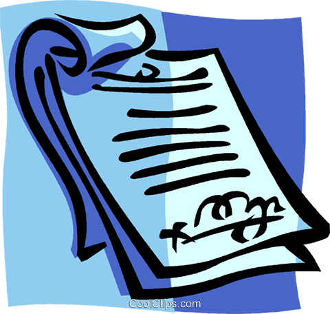 Vertrag Vektor Clipart Bild Vc016460 Coolclips - Contract (480x456)