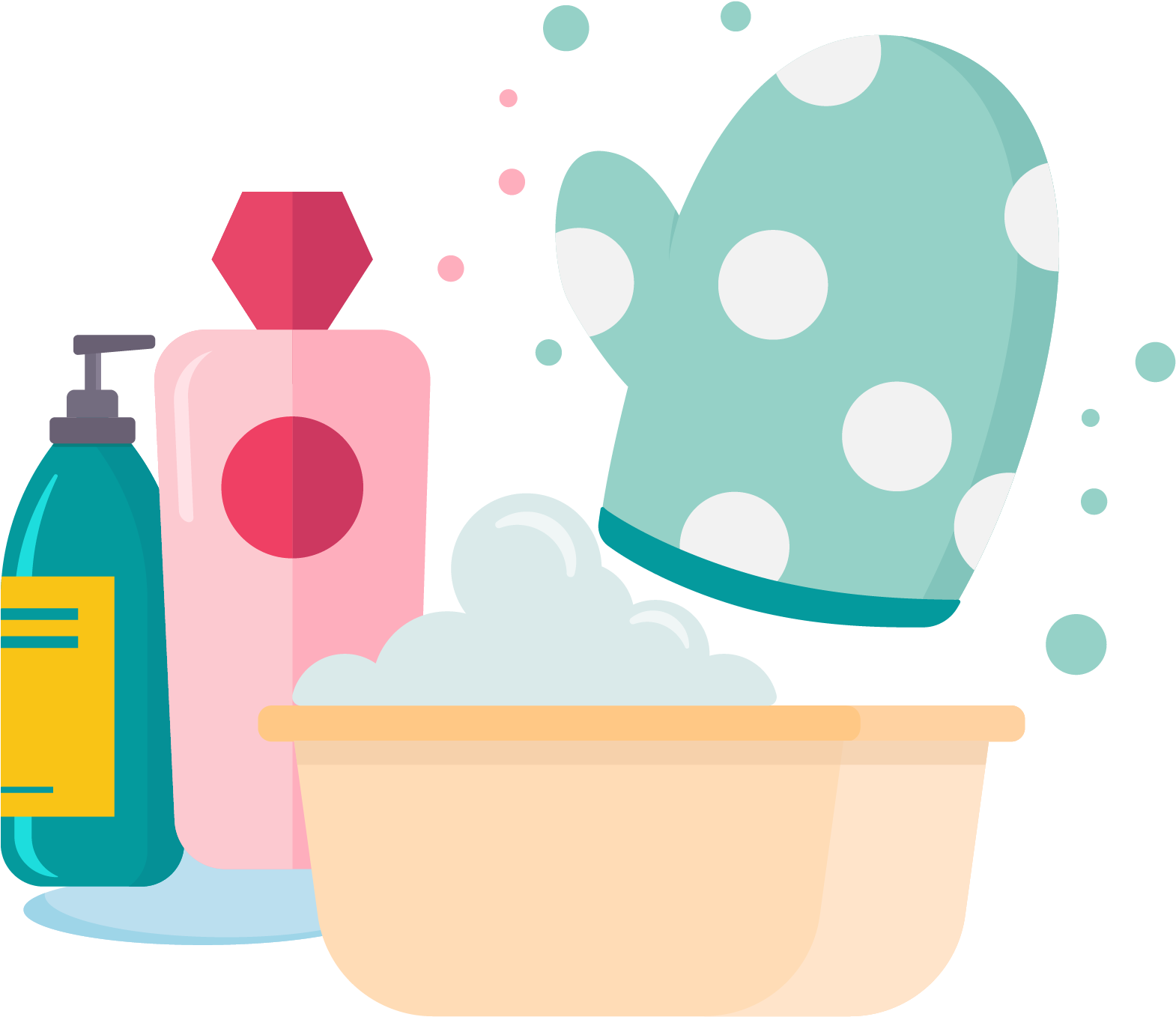 Fournitures Vivantes Bain Gants Dessin Animé Image - Illustration (2000x2000)