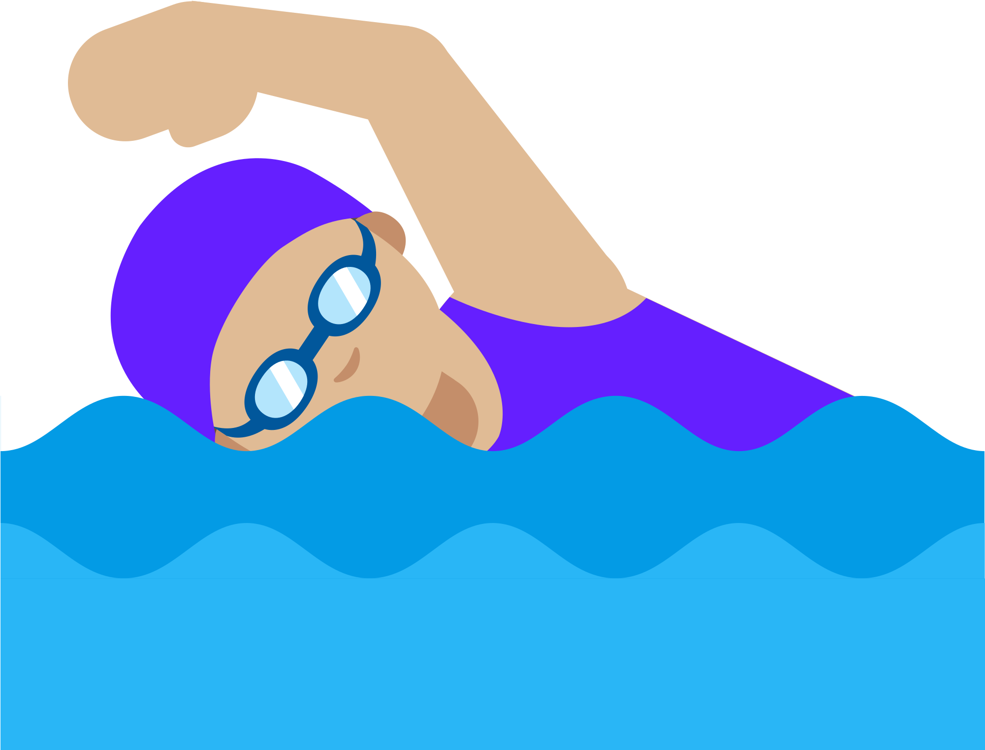 Moving Clipart Swimming - Schwimmen Emoji (2000x2000)