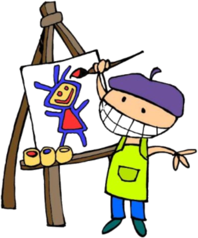 Peintre - Grand Monde Du Préscolaire (435x491)