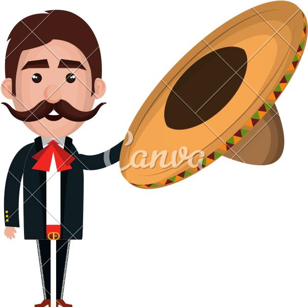 Mexican Mariachi Cartoon - Avatar Mariachi (800x800)