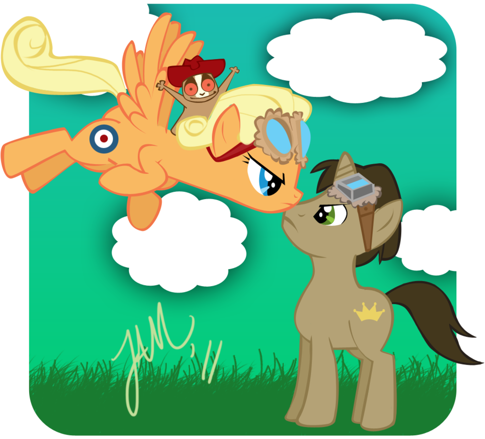 Artist Jabbym Bovril Cloud Cloudy Deryn Sharp Goggles - Cartoon (1068x1024)