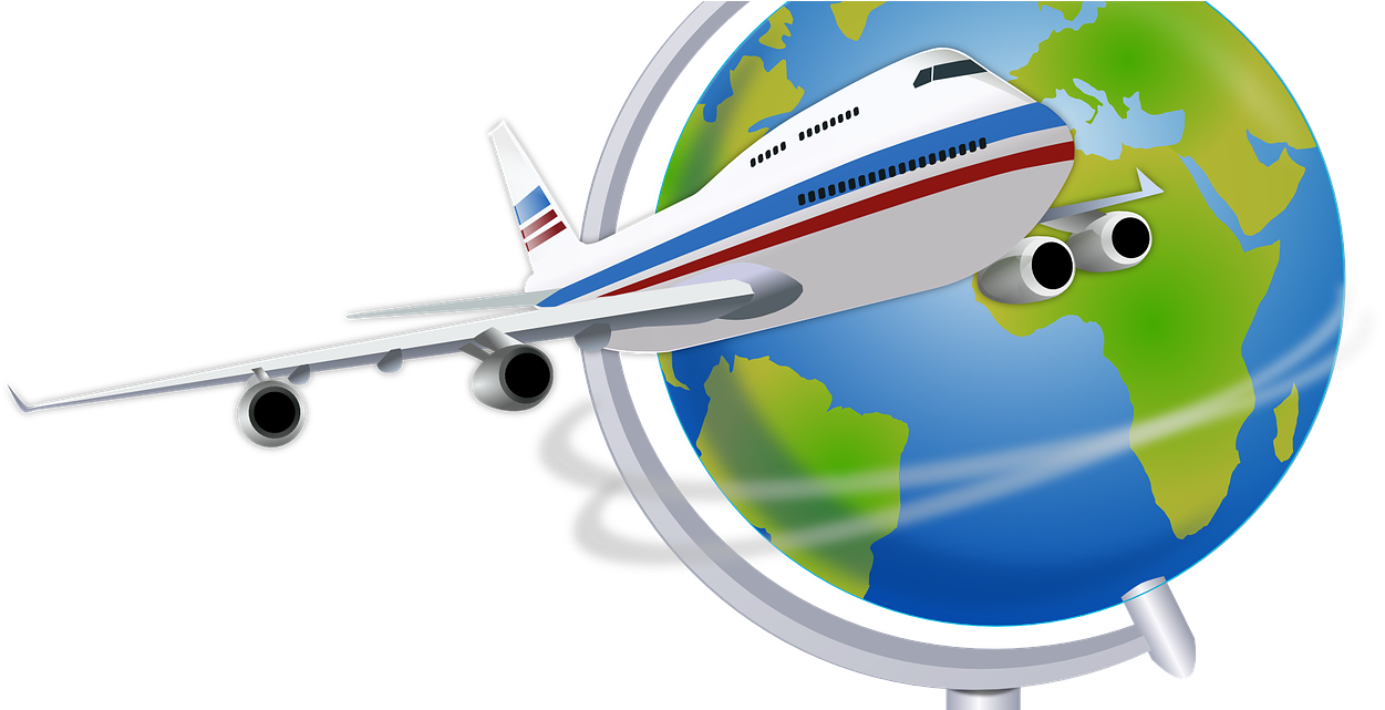 Flying - Airplane Travel Clip Art - (1280x640) Png Clipart Download, image size:1251x641