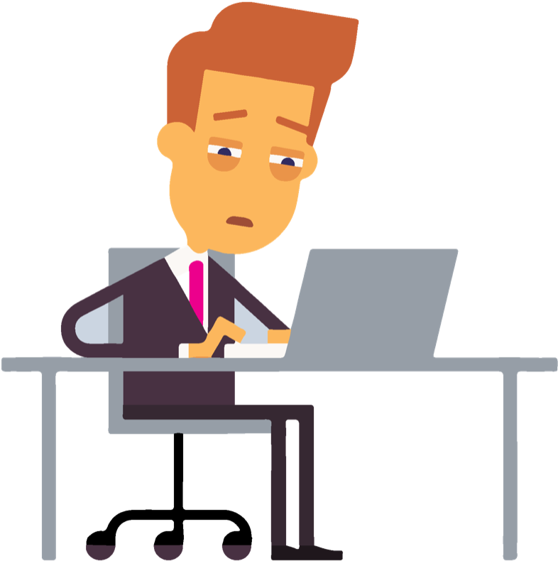 Engagement Rate Calculator The Cost Of Disengagement - Tired Employee Png (1196x960)