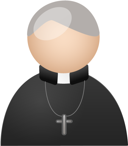Grey Icon Size Transparent Background - Priest Icon (512x512)