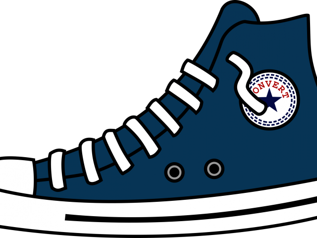 Sneakers Clipart Left Shoe - Transparent Cartoon Shoe Png (640x480)